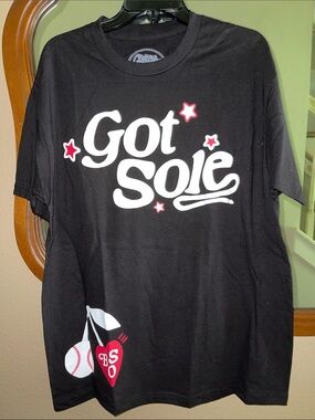 Got Sole Boston Puff Print Black T-Shirt Size L